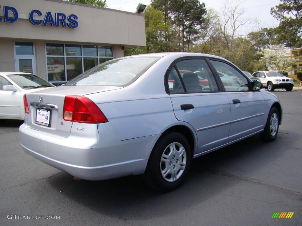 2001 Civic LX Sedan - Satin Silver Metallic / Gray photo #8