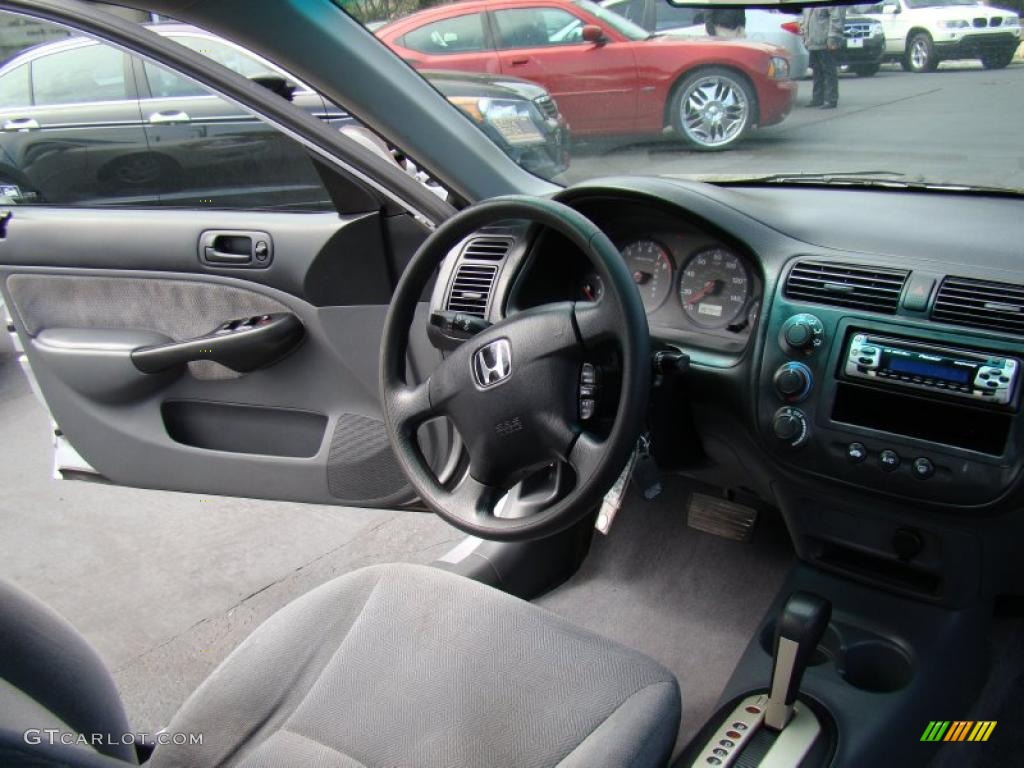 2001 Civic LX Sedan - Satin Silver Metallic / Gray photo #11