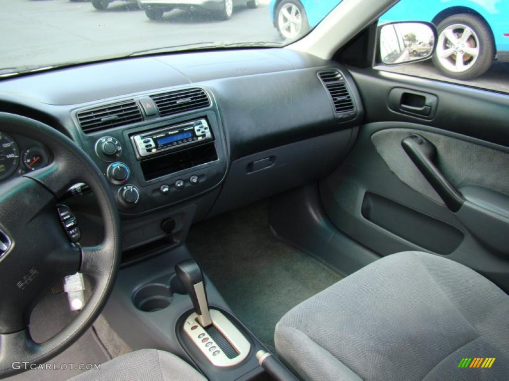 2001 Civic LX Sedan - Satin Silver Metallic / Gray photo #12
