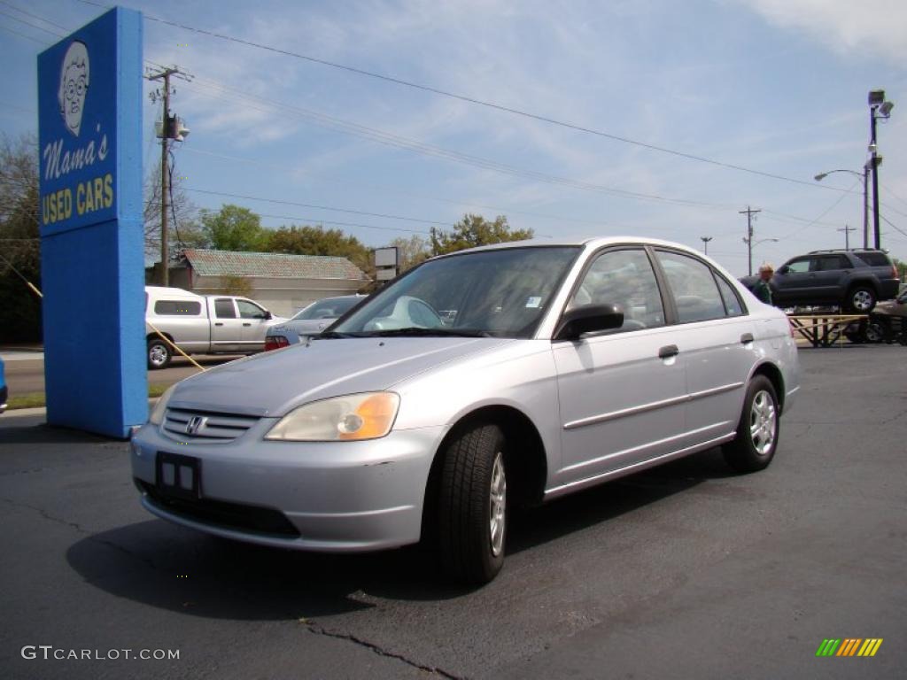 2001 Civic LX Sedan - Satin Silver Metallic / Gray photo #25