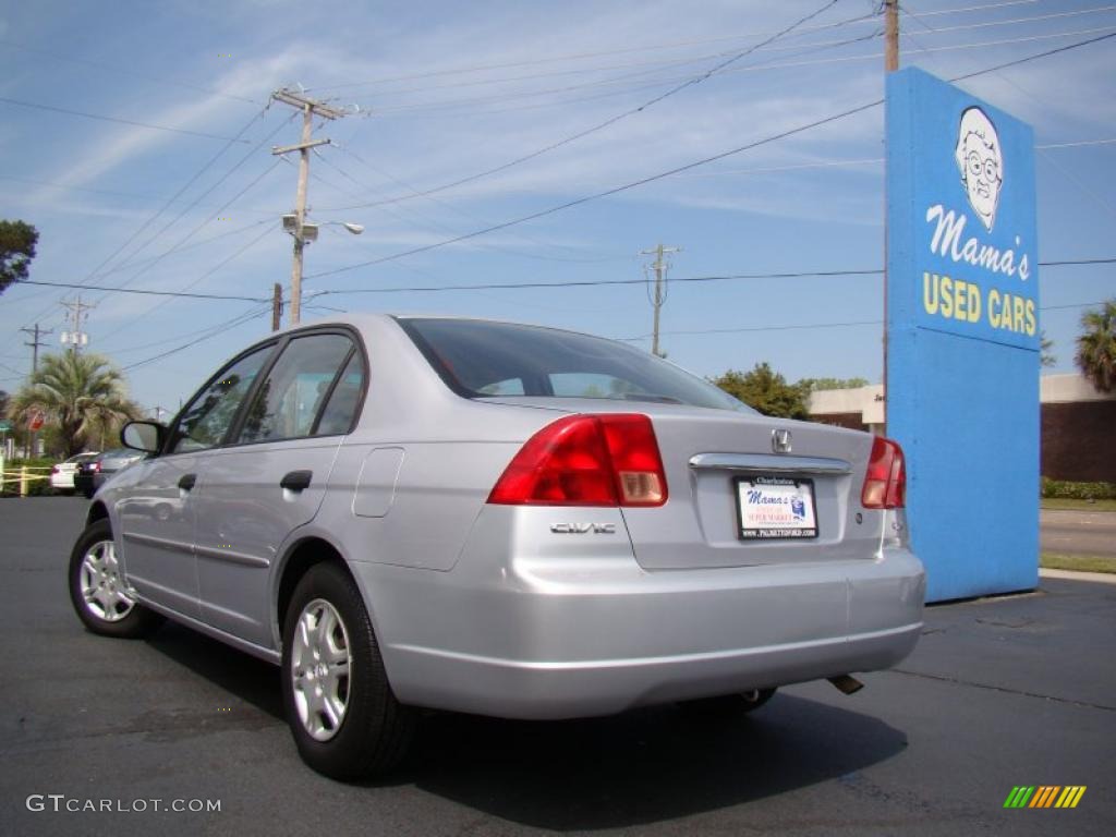 2001 Civic LX Sedan - Satin Silver Metallic / Gray photo #26