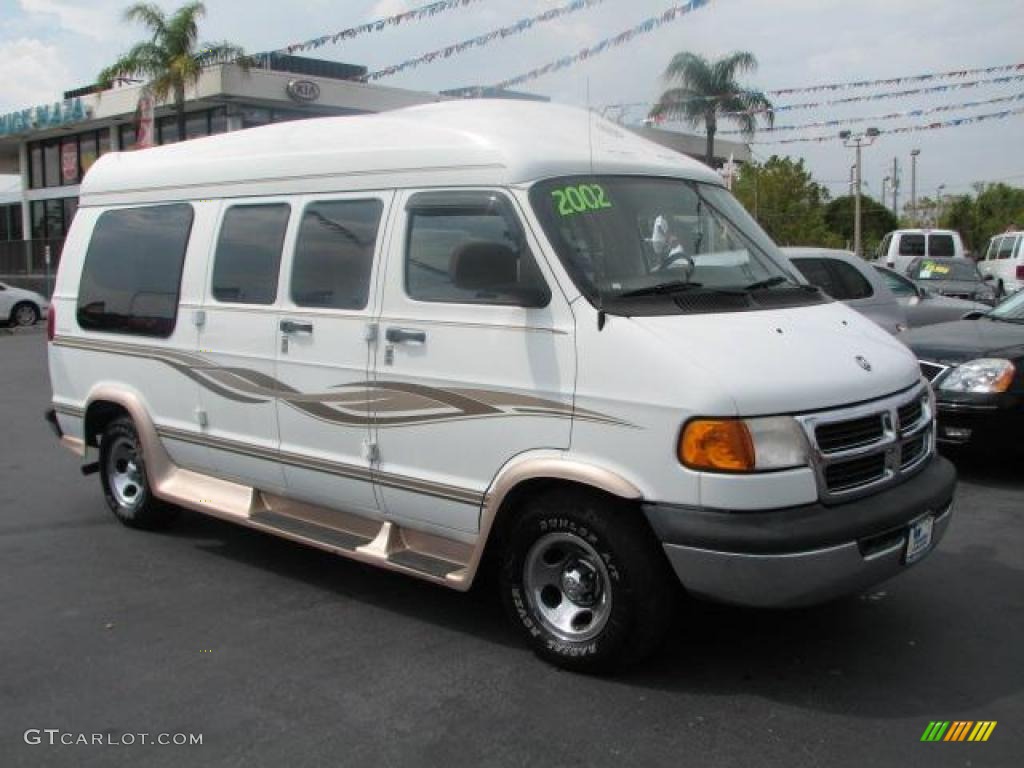 Bright White Dodge Ram Van