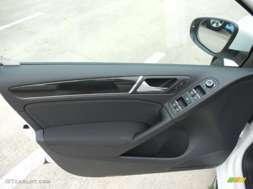2011 Volkswagen GTI 4 Door Interlagos Plaid Cloth Door Panel Photo #47345168