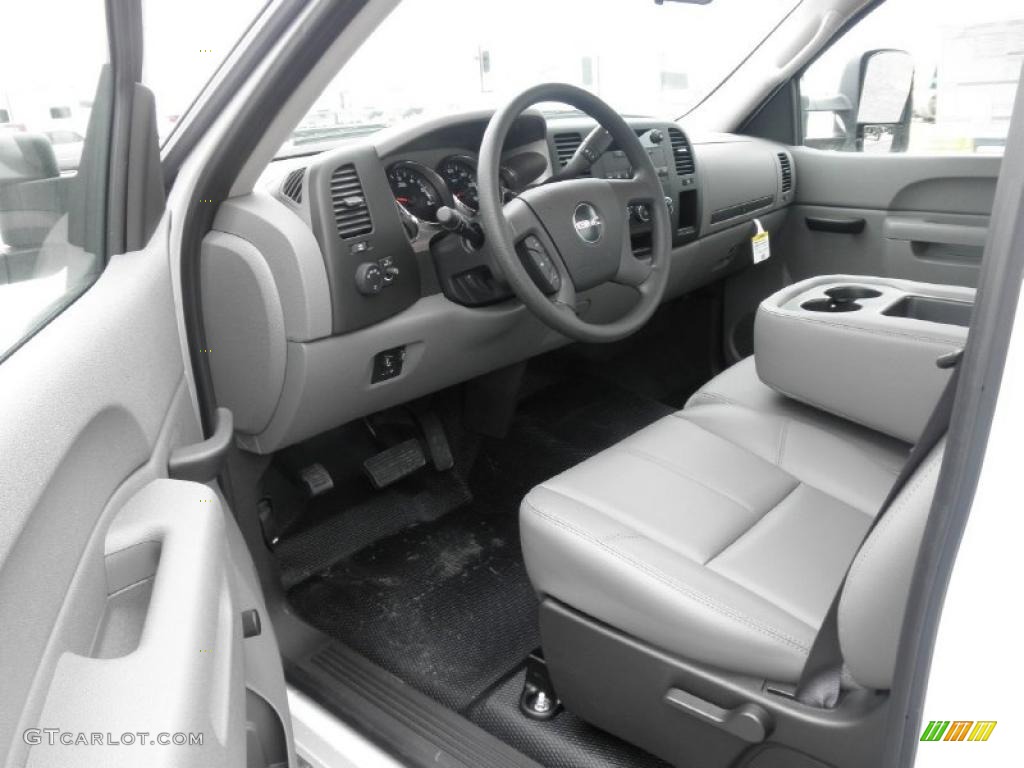 Dark Titanium Interior 2011 GMC Sierra 2500HD Work Truck Regular Cab Chassis Photo #47346374