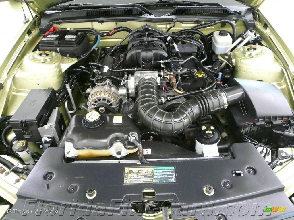 2006 Mustang V6 Premium Coupe - Legend Lime Metallic / Light Parchment photo #9