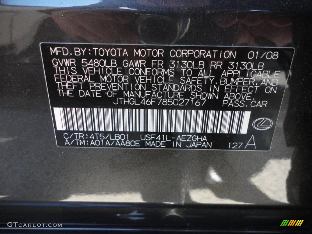 2008 LS Color Code 4T5 for Truffle Mica Photo #47347838
