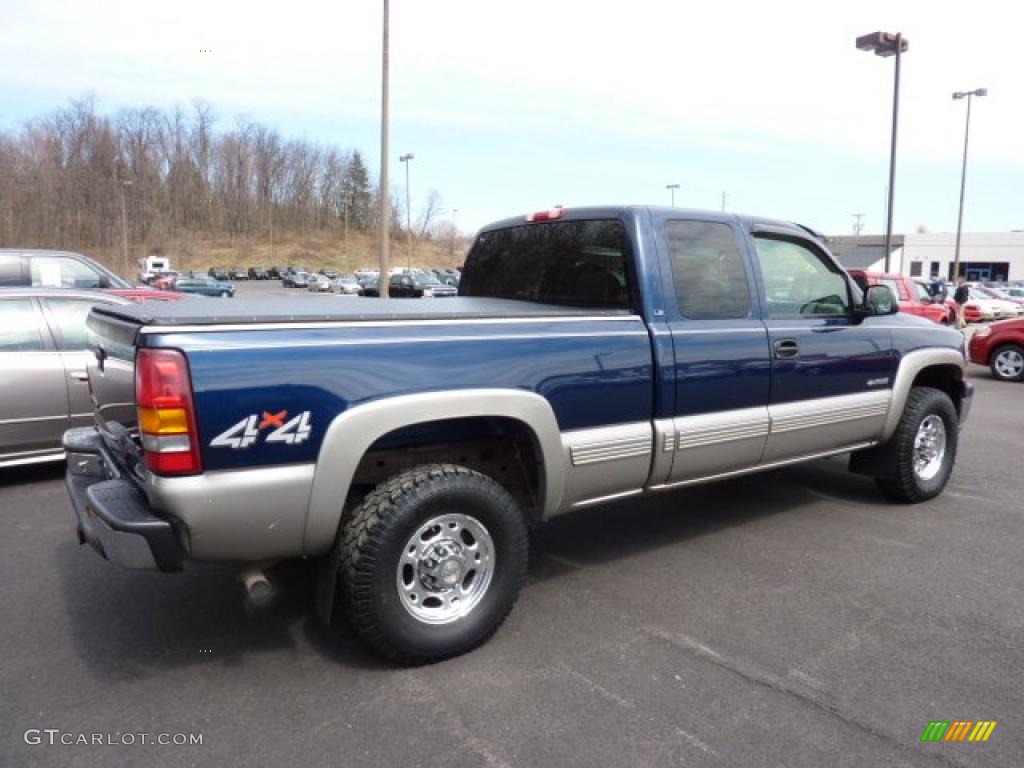 Indigo Blue Metallic 2000 Chevrolet Silverado 2500 LS Extended Cab 4x4 Exterior Photo #47348186
