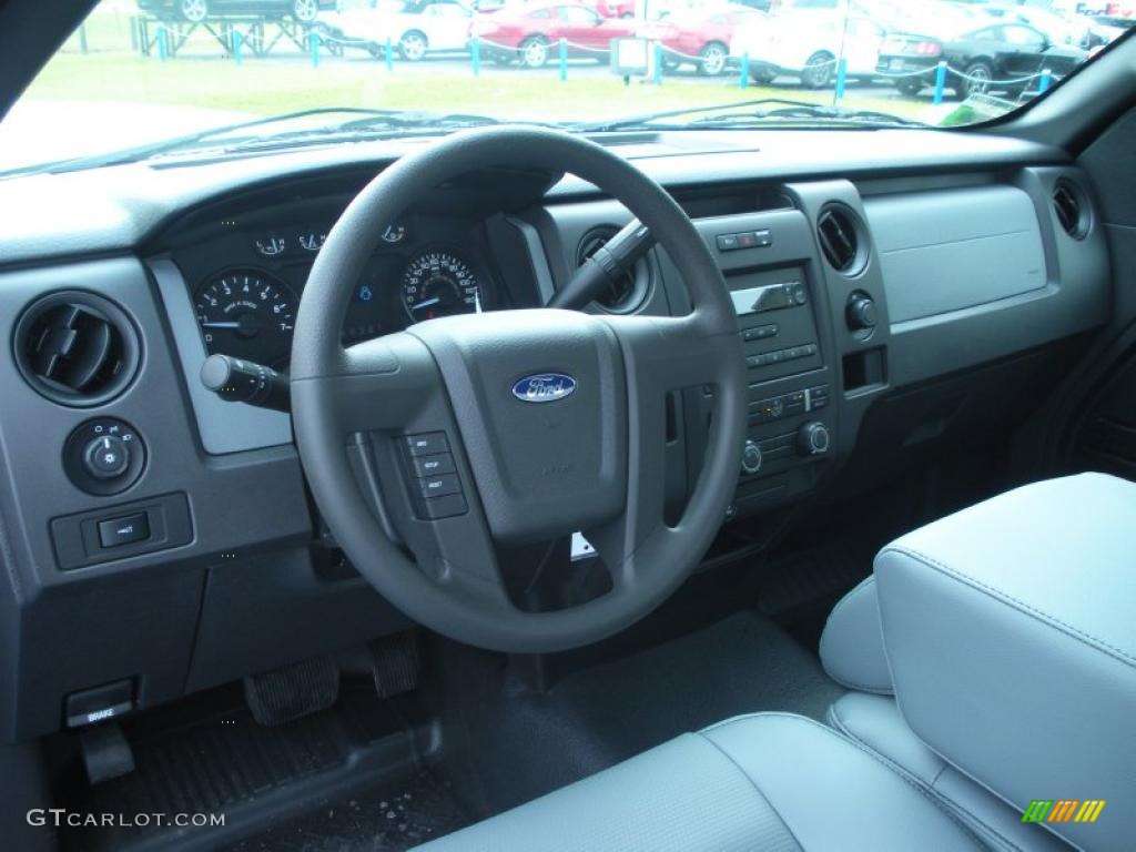 2011 Ford F150 XL Regular Cab Steel Gray Steering Wheel Photo #47351993
