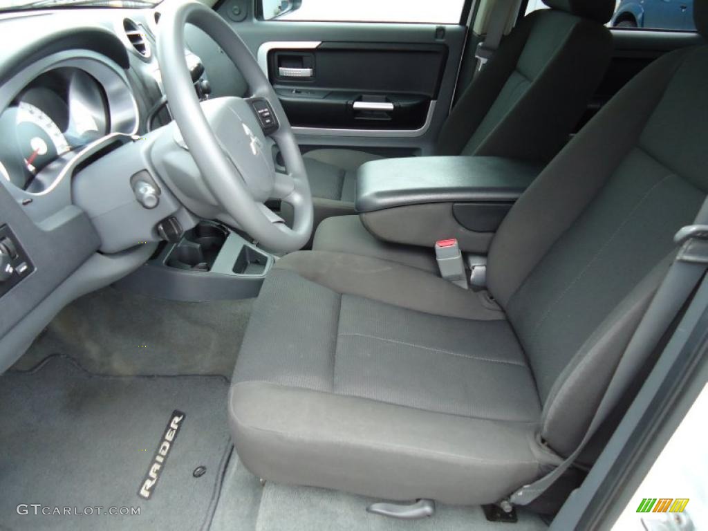 Slate Interior 2007 Mitsubishi Raider LS Double Cab Photo #47352438