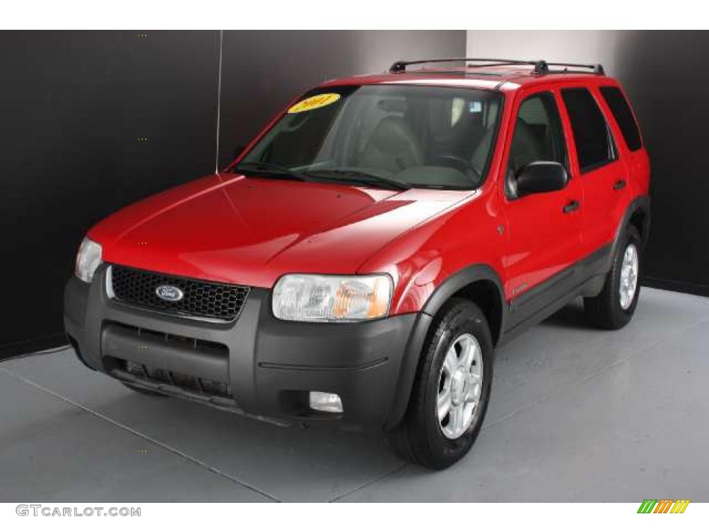 2001 Escape XLT V6 4WD - Bright Red Metallic / Medium Graphite Grey photo #1