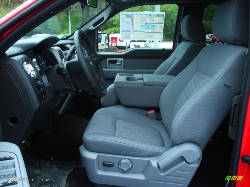 Steel Gray Interior 2011 Ford F150 XLT SuperCab Photo #47352752