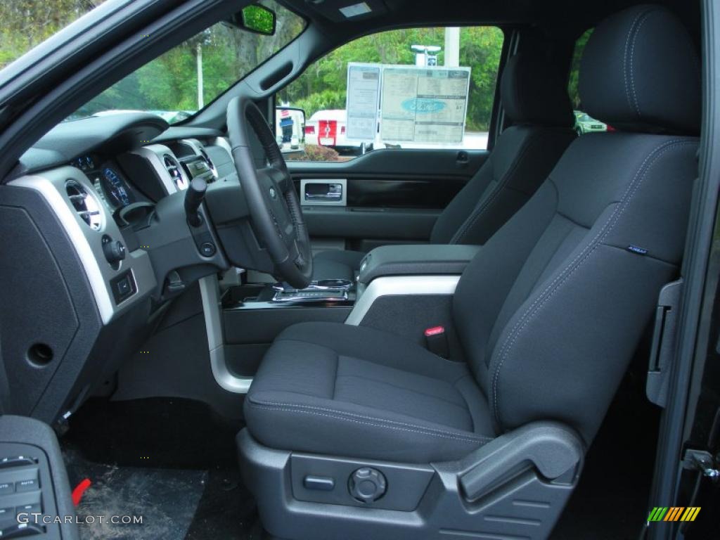 Black Interior 2011 Ford F150 FX4 SuperCab 4x4 Photo #47352944