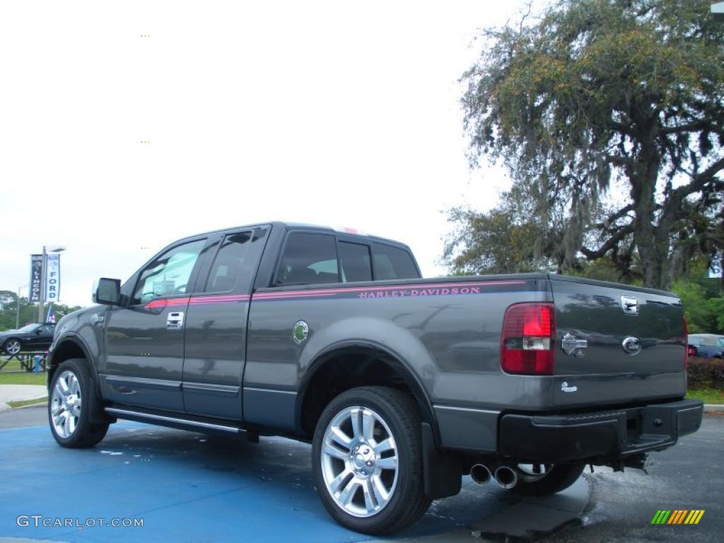 2006 F150 Harley-Davidson SuperCab 4x4 - Dark Shadow Grey Metallic / Black/Medium Flint/Red photo #3