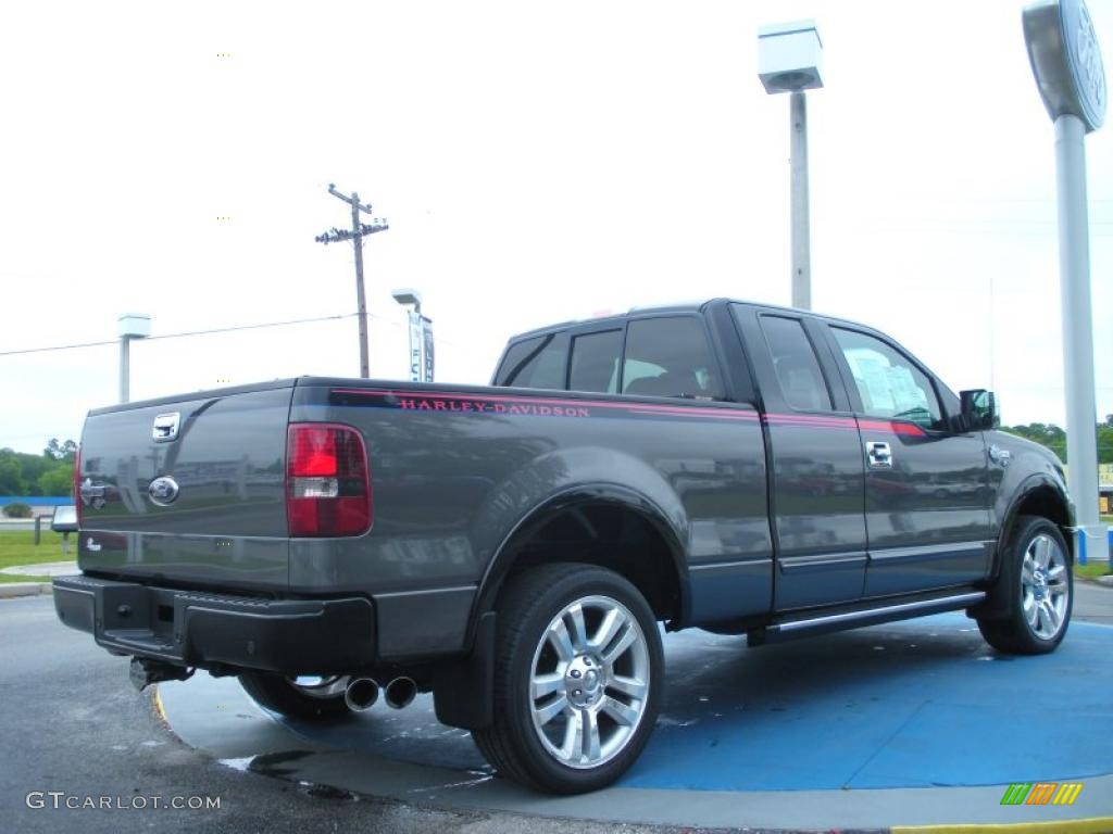 2006 F150 Harley-Davidson SuperCab 4x4 - Dark Shadow Grey Metallic / Black/Medium Flint/Red photo #5