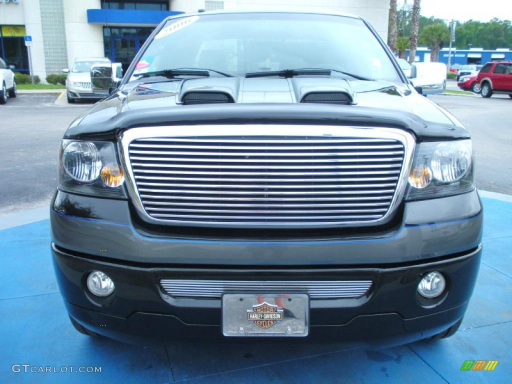 2006 F150 Harley-Davidson SuperCab 4x4 - Dark Shadow Grey Metallic / Black/Medium Flint/Red photo #8