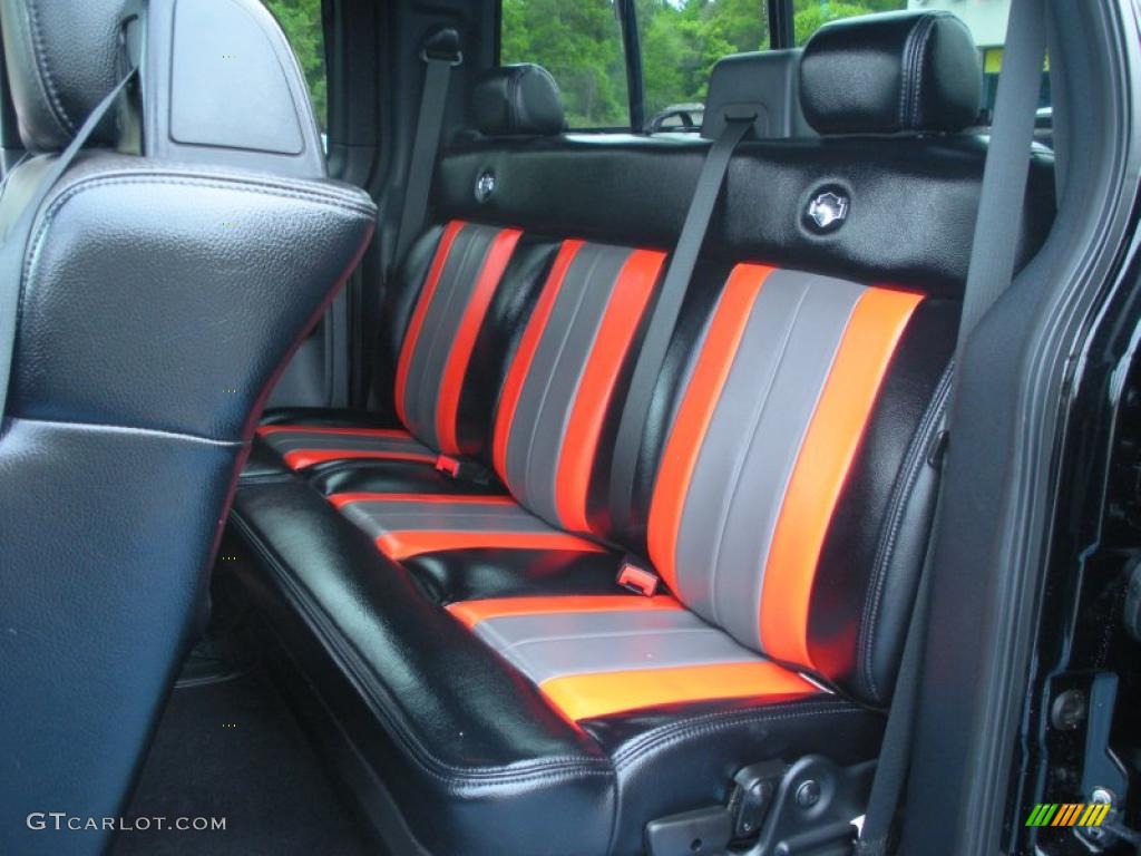 Black/Medium Flint/Red Interior 2006 Ford F150 Harley-Davidson SuperCab 4x4 Photo #47353289