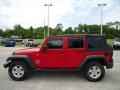 Flame Red - Wrangler Unlimited X 4x4 Photo No. 2