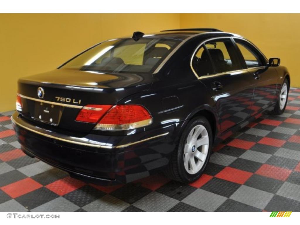 2006 7 Series 750Li Sedan - Black Sapphire Metallic / Black/Black photo #4