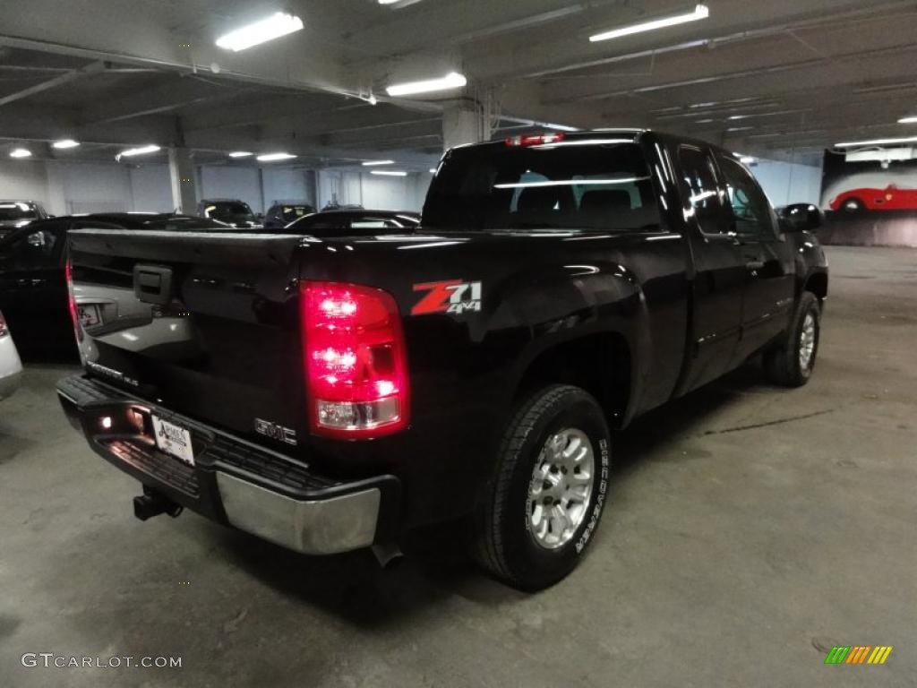 2008 Sierra 1500 SLE Extended Cab 4x4 - Onyx Black / Ebony photo #7