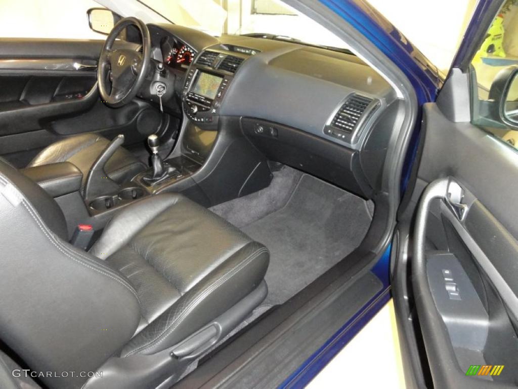 2004 Accord EX V6 Coupe - Sapphire Blue Pearl / Black photo #16