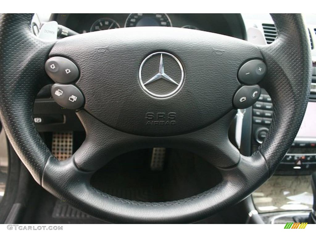 2007 Mercedes-Benz E 63 AMG Sedan Black Steering Wheel Photo #47357297