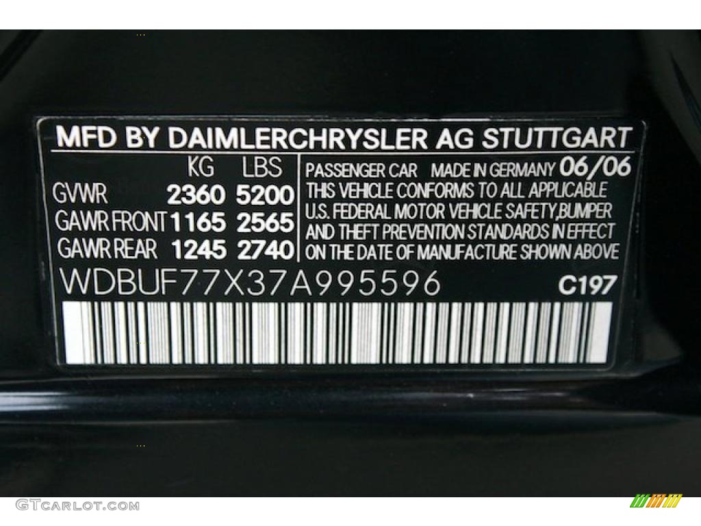 2007 E Color Code 197 for Obsidian Black Metallic Photo #47357714