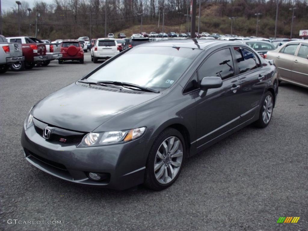 2011 Civic Si Sedan - Polished Metal Metallic / Black photo #3