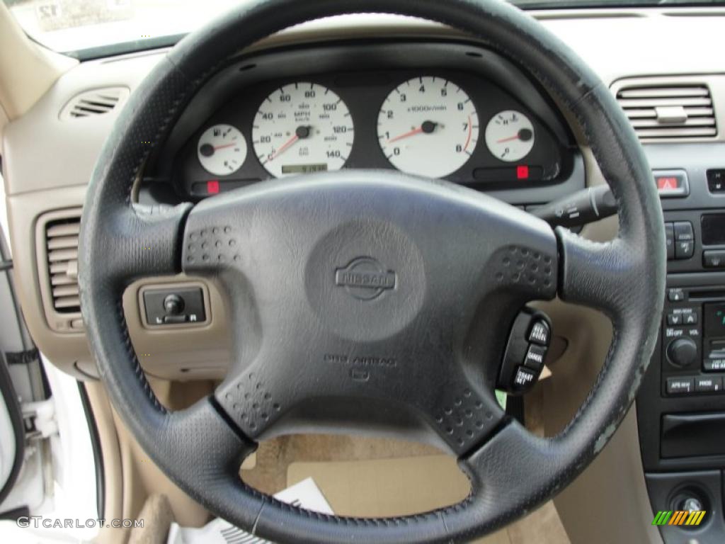 1998 Nissan Maxima GLE Beige Steering Wheel Photo #47358566