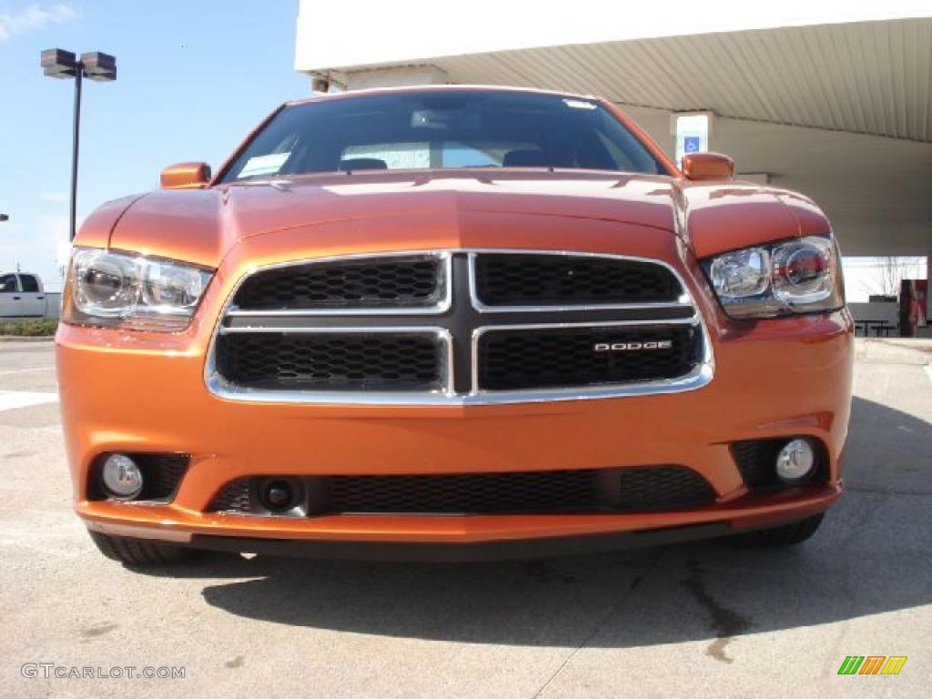 Toxic Orange Pearl 2011 Dodge Charger R/T Plus Exterior Photo #47359655