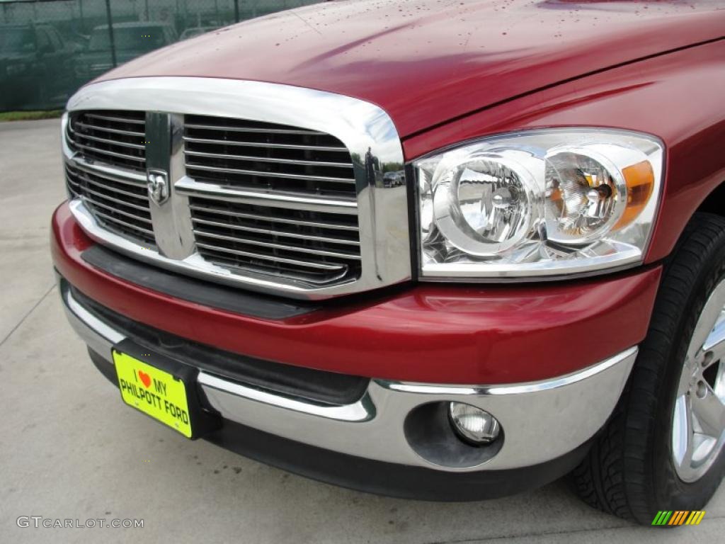 2007 Ram 1500 Lone Star Edition Quad Cab - Inferno Red Crystal Pearl / Medium Slate Gray photo #11