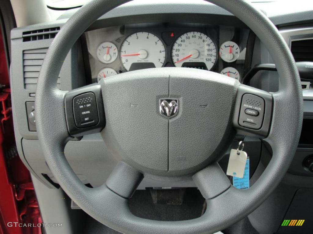 2007 Ram 1500 Lone Star Edition Quad Cab - Inferno Red Crystal Pearl / Medium Slate Gray photo #39