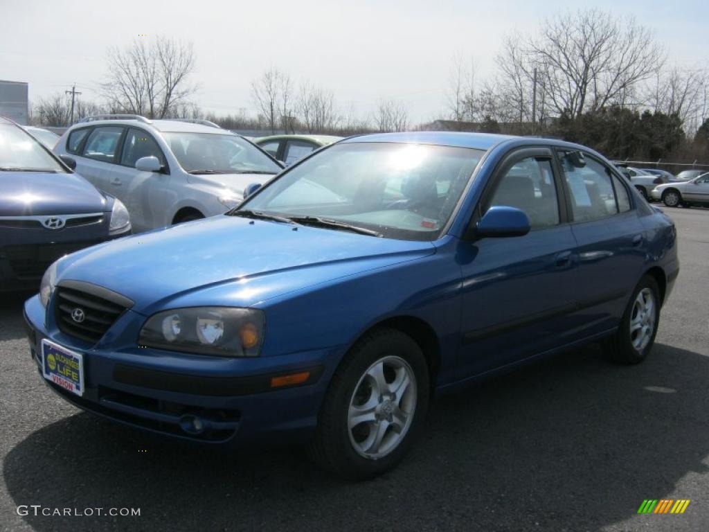 2005 Elantra GT Sedan - Tidal Wave Blue / Gray photo #1