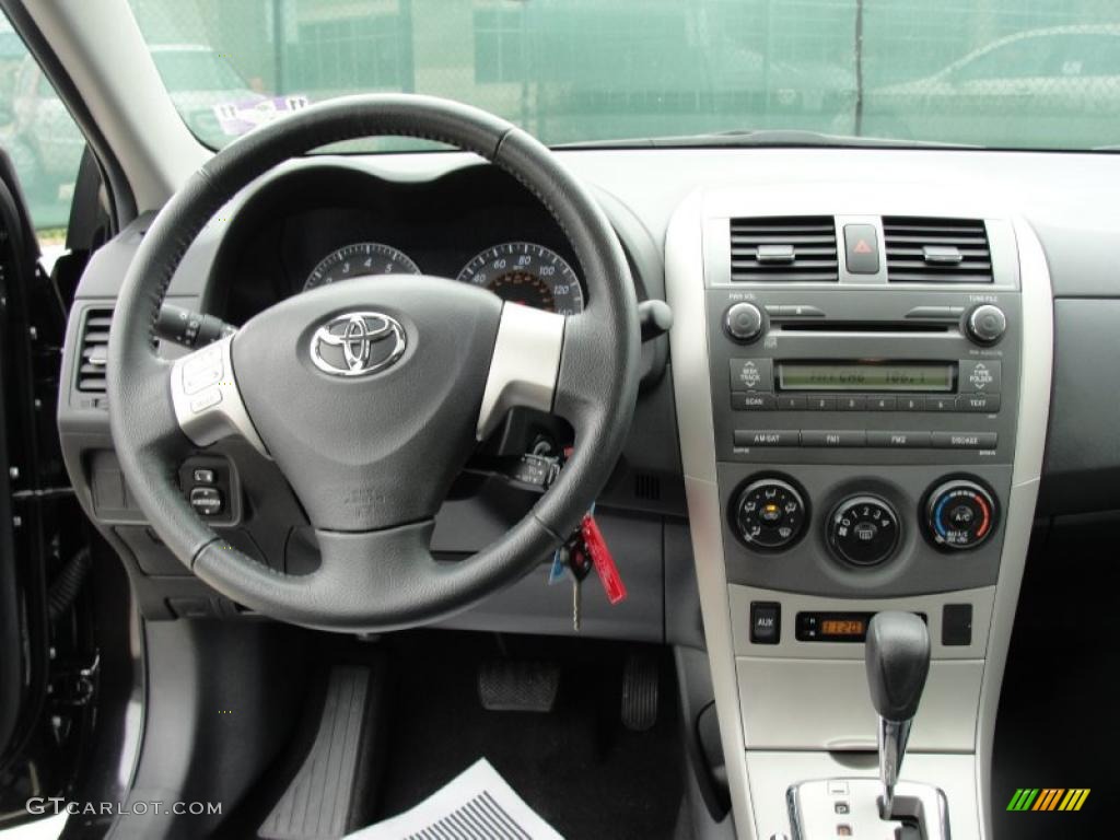 2010 Toyota Corolla S Dark Charcoal Steering Wheel Photo #47365814