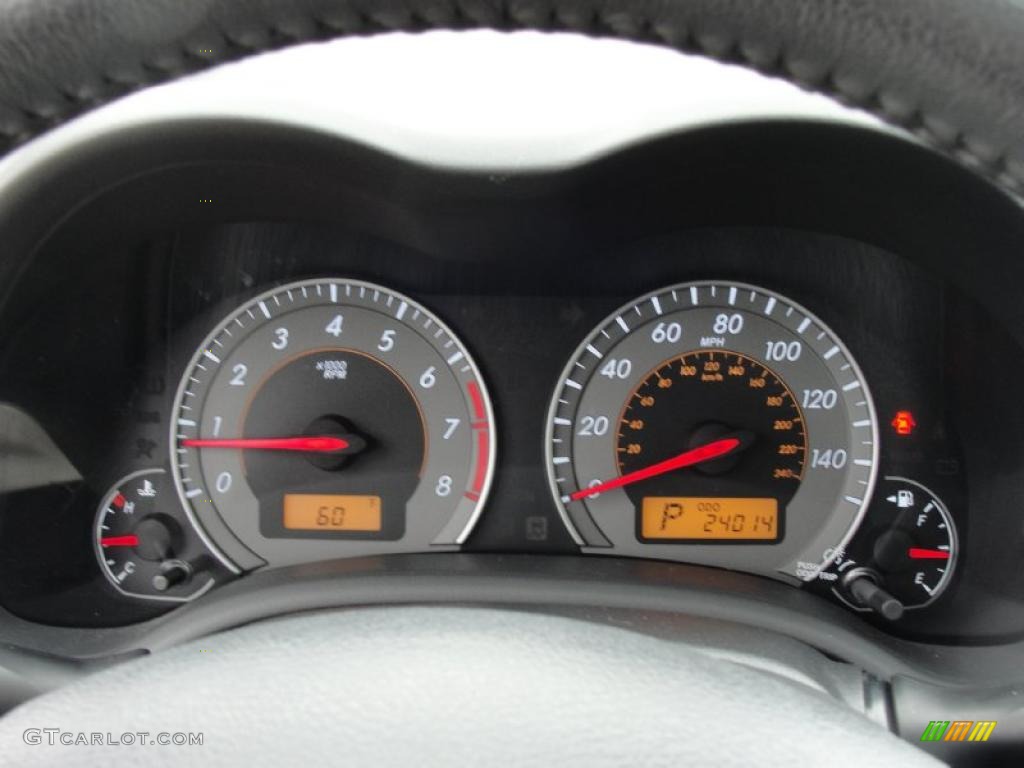 2010 Toyota Corolla S Gauges Photo #47365901