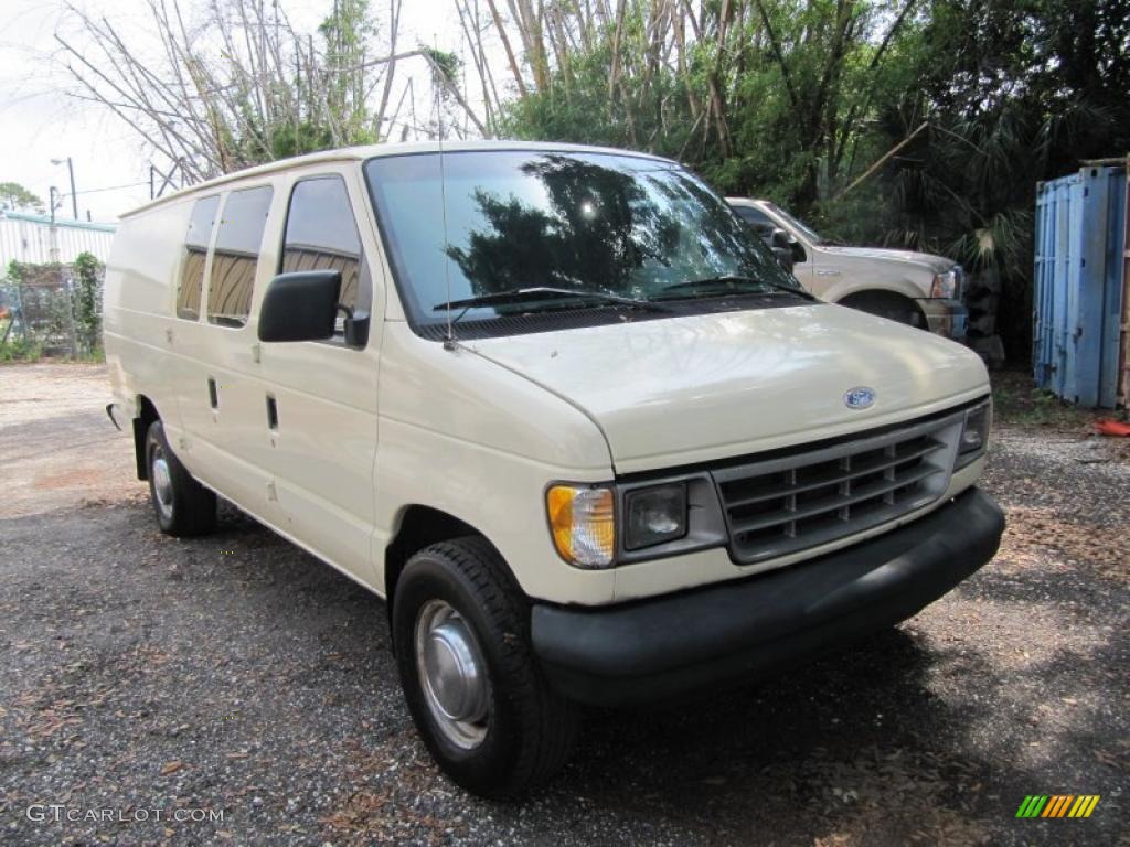 1994 Econoline E250 Commercial Van - White / Gray photo #2