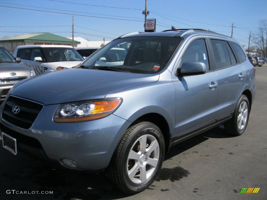 2009 Santa Fe SE - Silver Blue / Gray photo #1