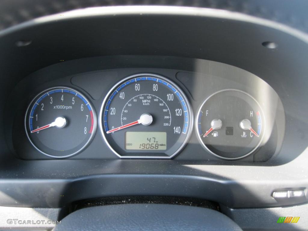 2009 Hyundai Santa Fe SE Gauges Photo #47367125