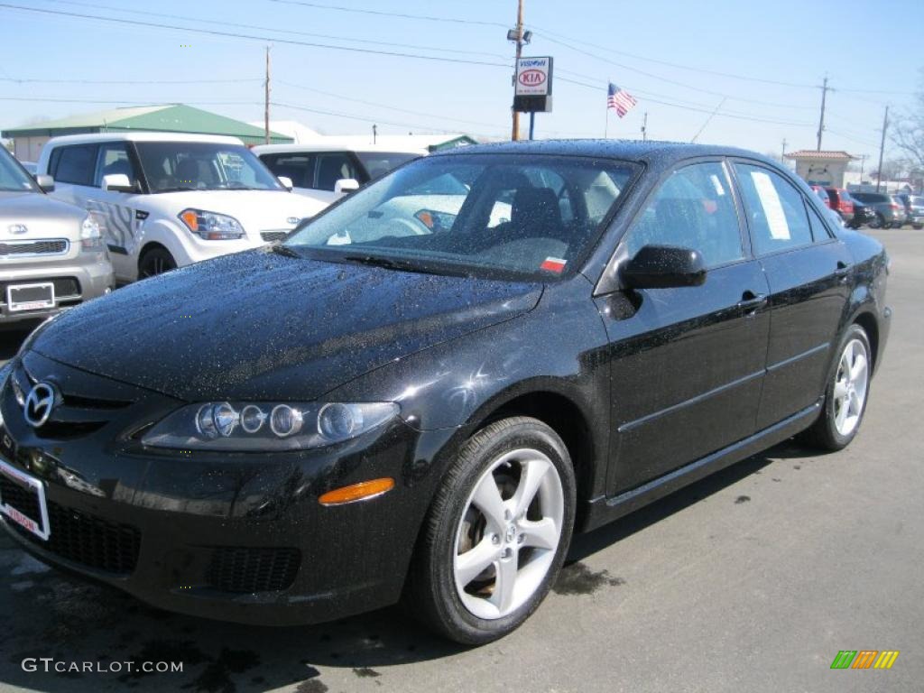 2008 MAZDA6 i Touring Sedan - Onyx Black / Gray photo #1