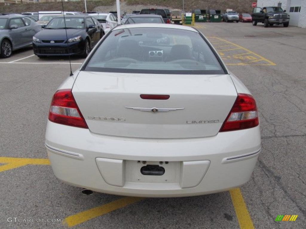 2005 Sebring Limited Coupe - Satin White Pearl / Dark Taupe/Medium Taupe photo #6