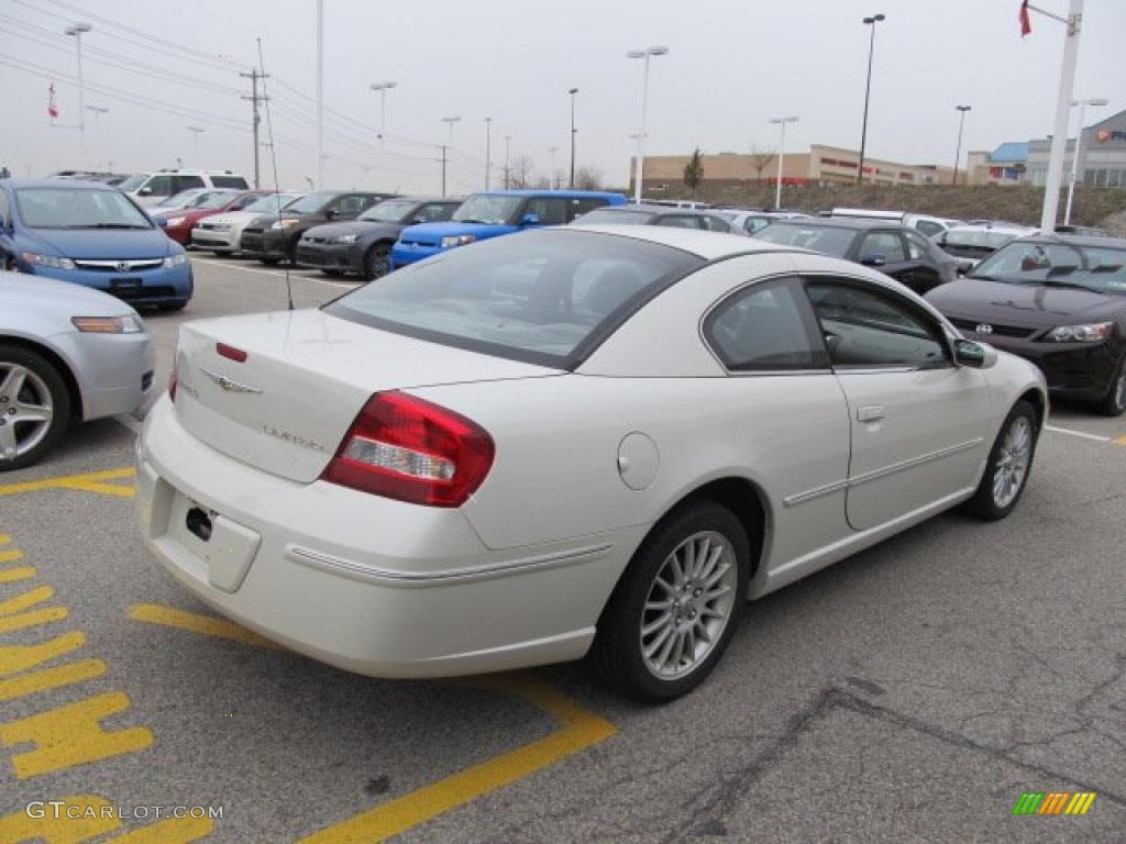 2005 Sebring Limited Coupe - Satin White Pearl / Dark Taupe/Medium Taupe photo #7