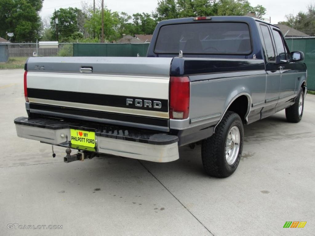 1995 F150 XLT Extended Cab - Medium Lapis Metallic / Blue photo #3