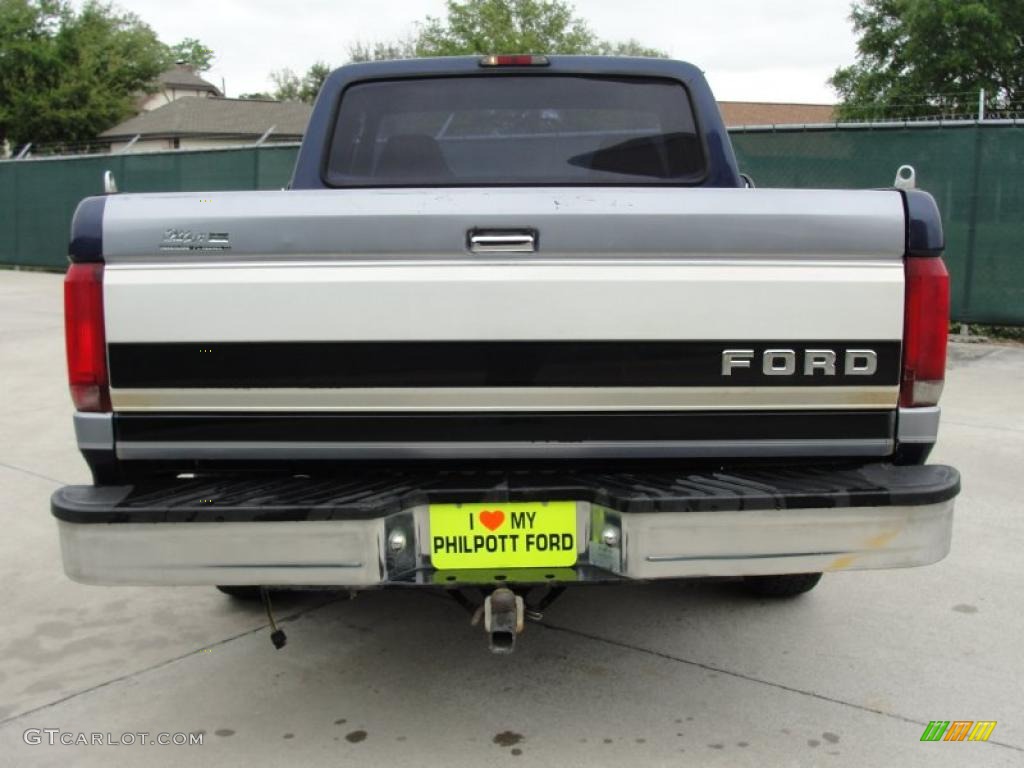 1995 F150 XLT Extended Cab - Medium Lapis Metallic / Blue photo #4