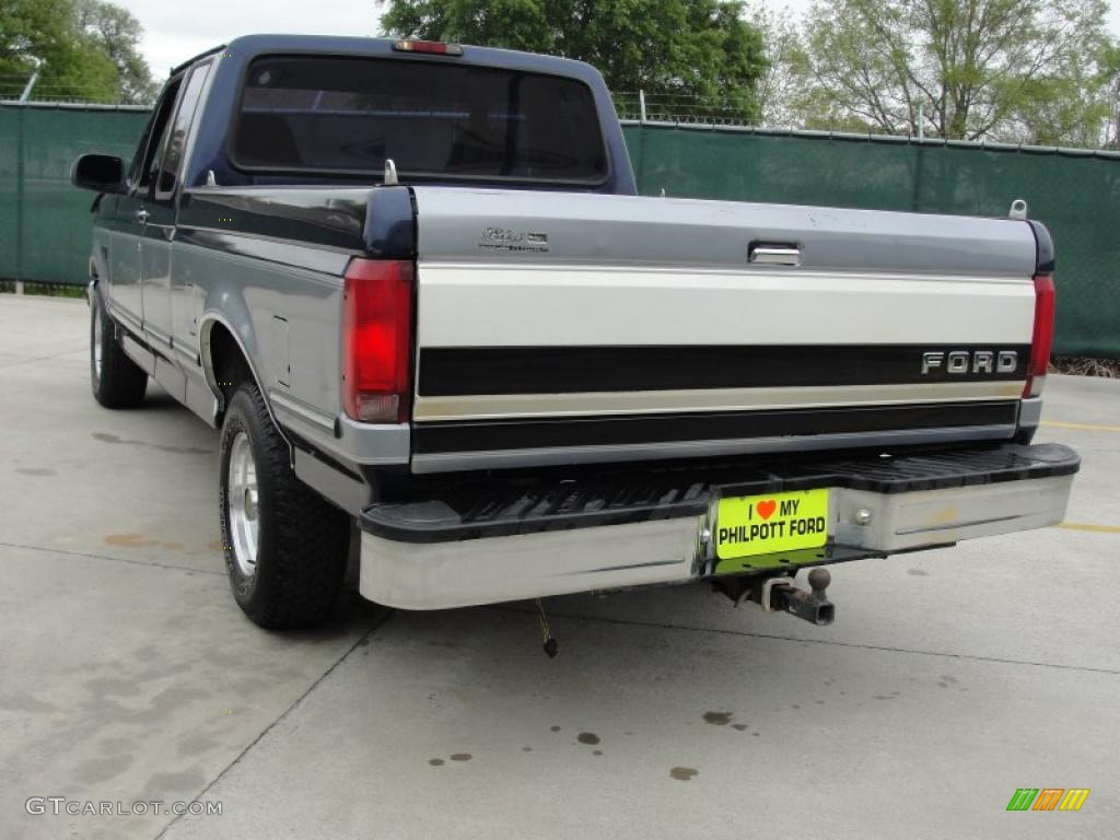 1995 F150 XLT Extended Cab - Medium Lapis Metallic / Blue photo #5