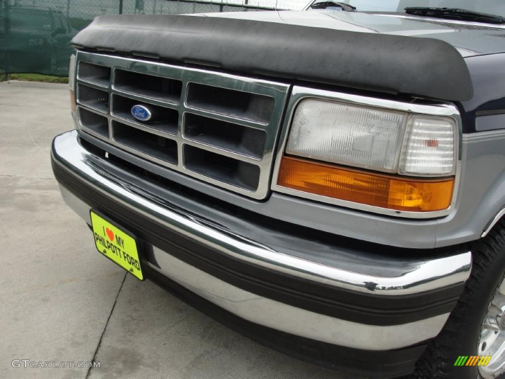 1995 F150 XLT Extended Cab - Medium Lapis Metallic / Blue photo #11