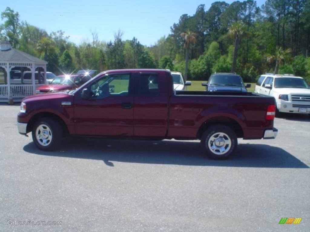 2006 F150 XLT SuperCab - Dark Toreador Red Metallic / Tan photo #10