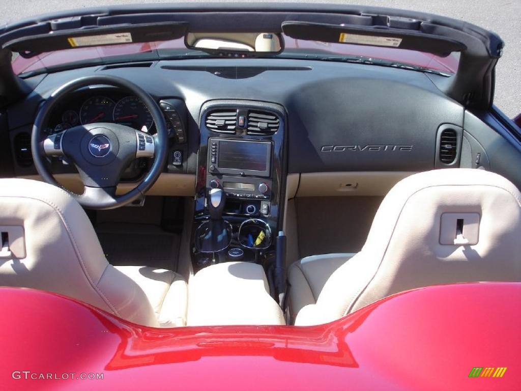 2009 Chevrolet Corvette Convertible Cashmere Beige Dashboard Photo #47368655