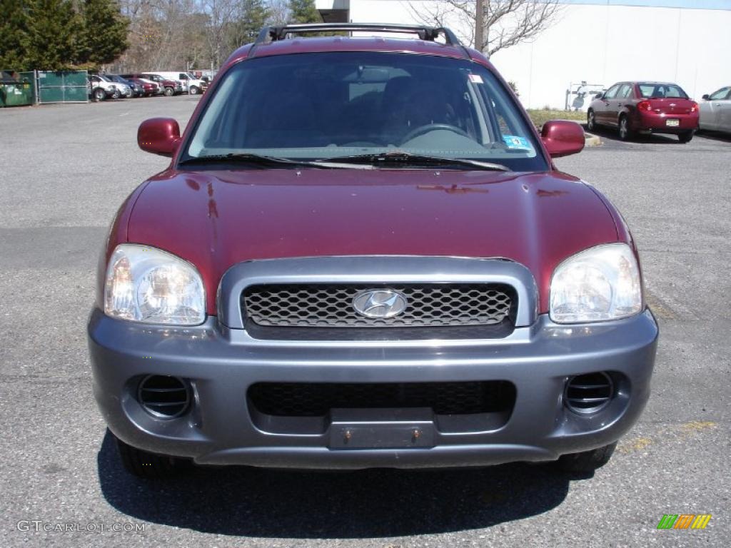 2004 Santa Fe  - Merlot Red / Gray photo #2