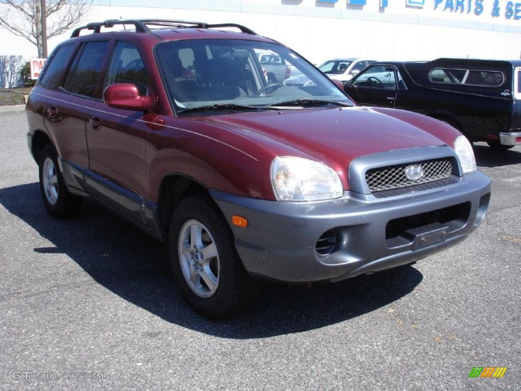 2004 Santa Fe  - Merlot Red / Gray photo #3