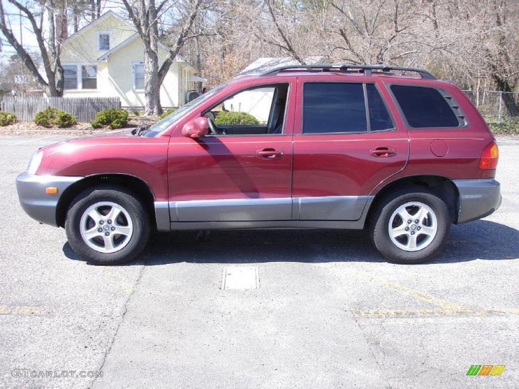 Merlot Red 2004 Hyundai Santa Fe Standard Santa Fe Model Exterior Photo #47369351