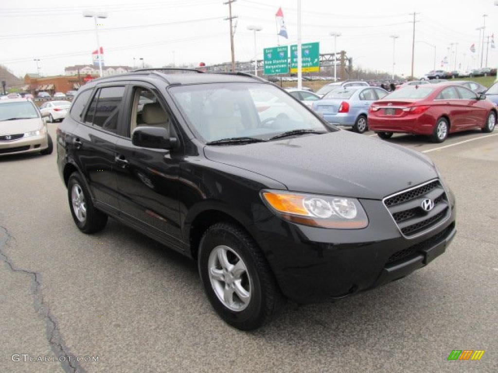 Ebony Black 2007 Hyundai Santa Fe GLS 4WD Exterior Photo #47369648